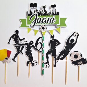 Topper de torta de fútbol personalizado (mod 3)