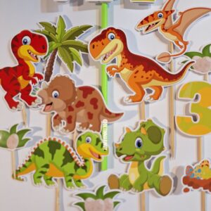 Dinosaurios topper de torta personalizado