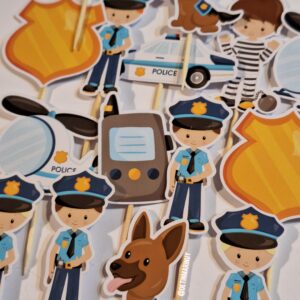 Policias toppers de cupcakes