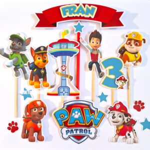 Topper de torta personalizado de Paw Patrol