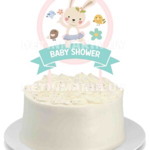 Topper de torta basico conejita con torta De Tin Marin