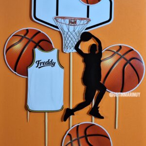 Topper de torta de basketball personalizado