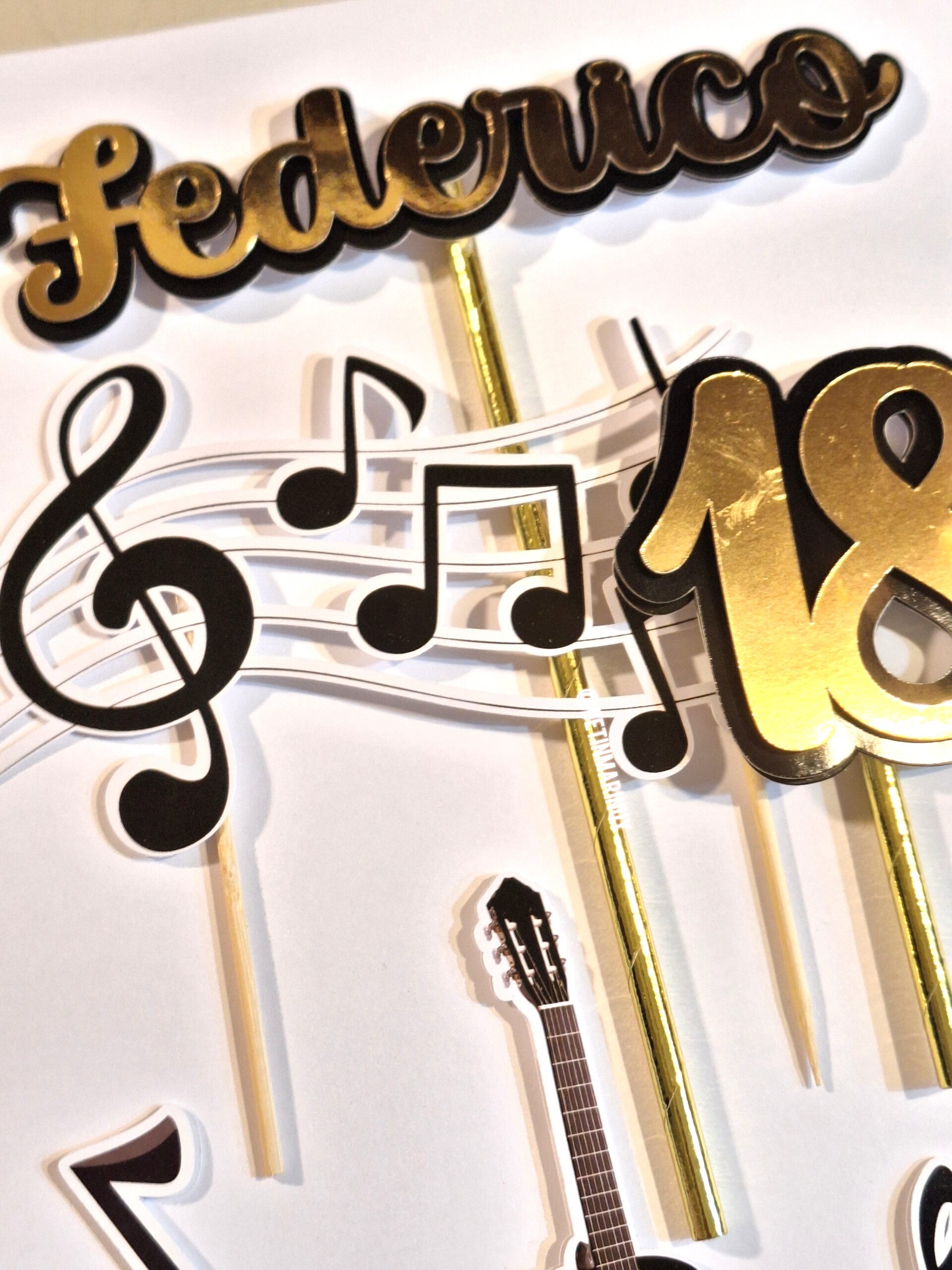 Topper de Torta de Musical Personalizado - Imagen 5