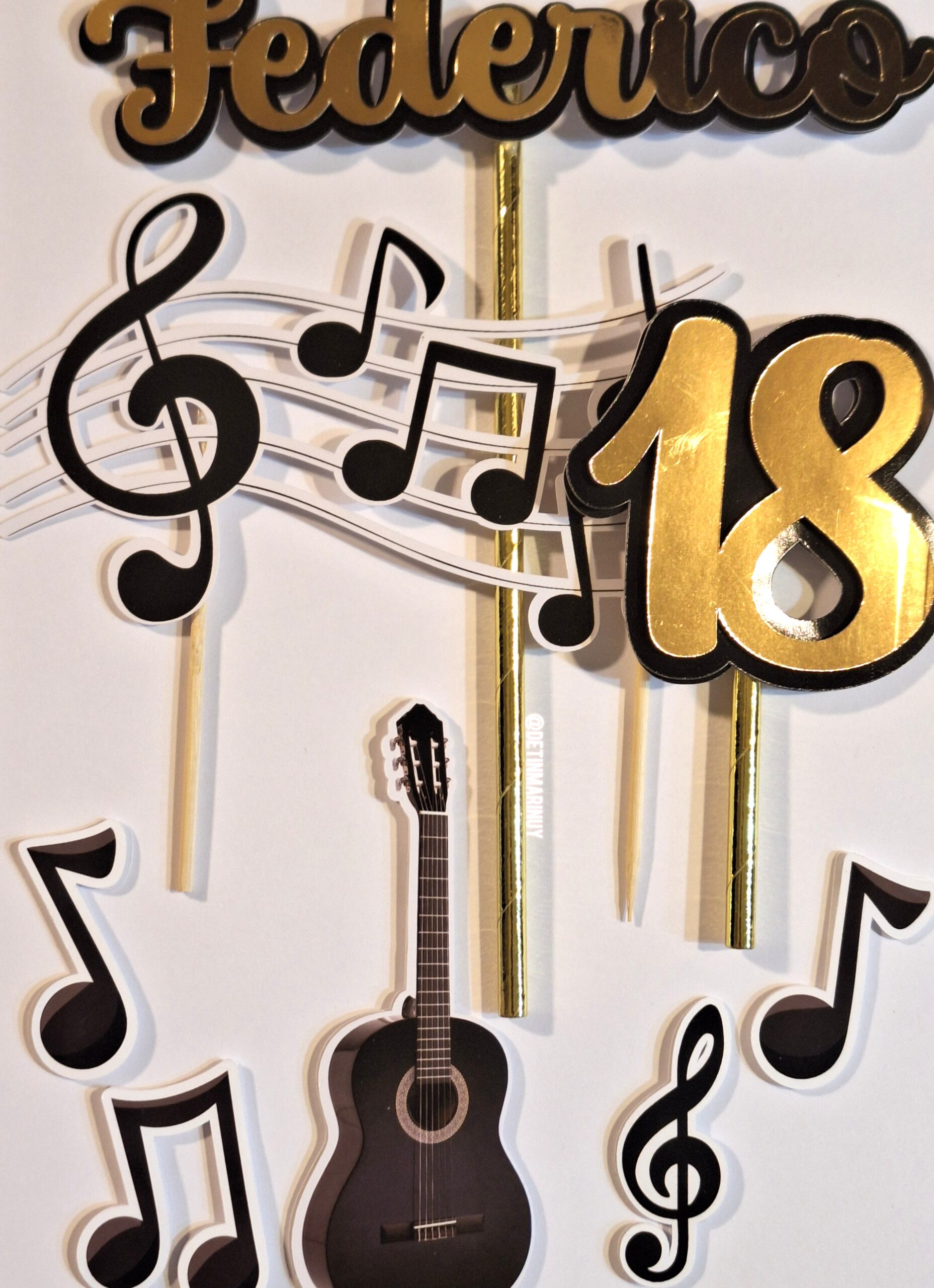 Topper de Torta de Musical Personalizado - Imagen 3