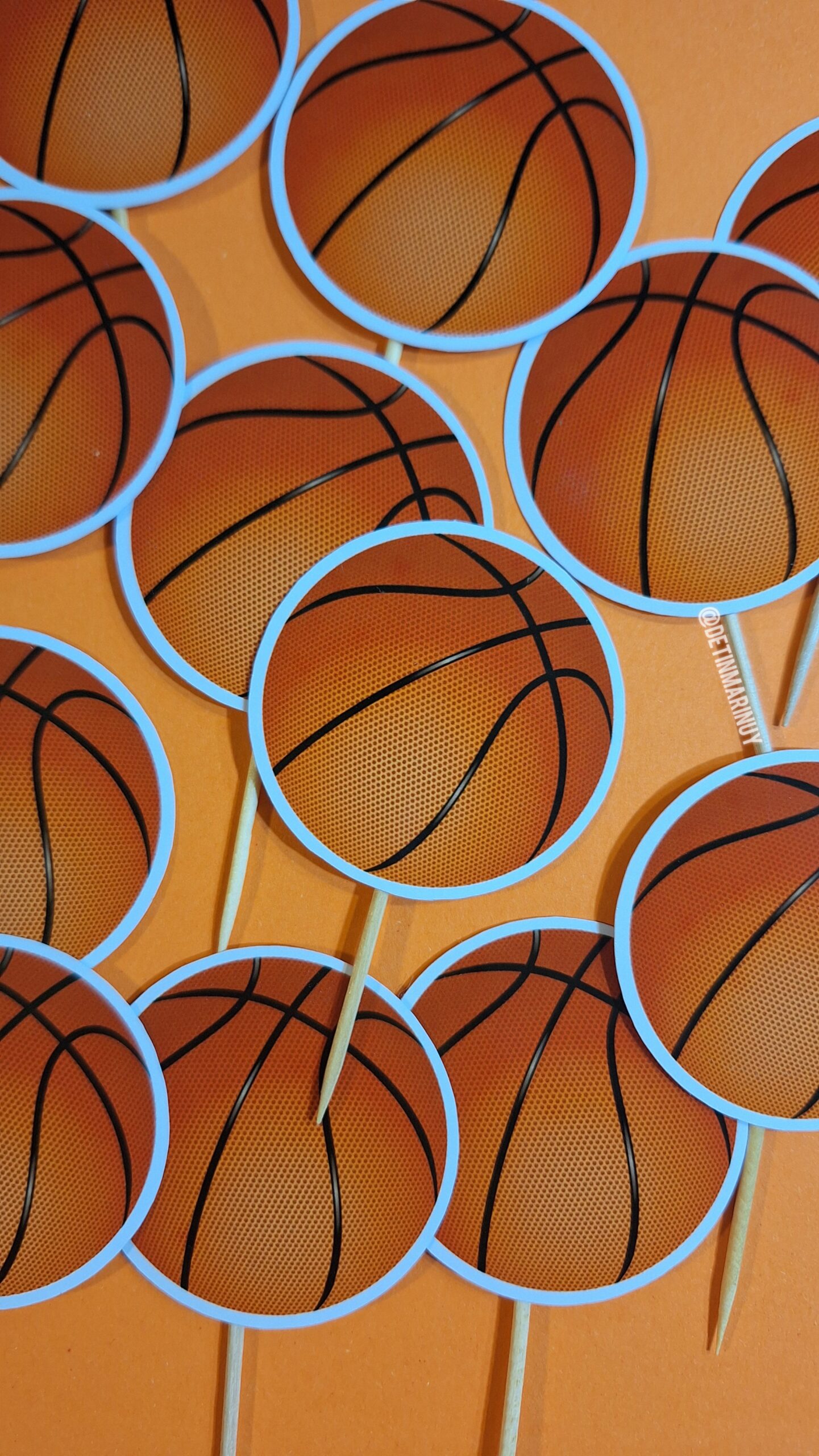 Toppers de muffins pelotas de basketball