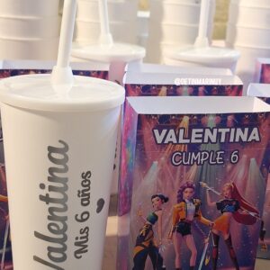 Kit Vasos personalizados Reutilizables 600 ml + bolsa de sorpresitas